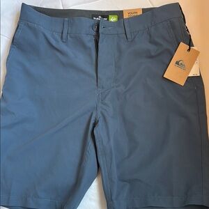 Boys Quiksilver Gray Flat Front Shorts